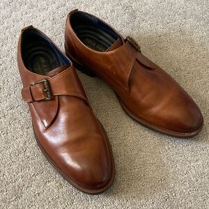 COLE HAAN Grand Os single monk strap dress shoes, Sz 8.